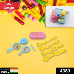 4380 Plastic Portable Cooking Kitchen Play Set Play Kitchen Set Toy with Basket, Knife & Various Types of Kitchen Play toy Set Cooking Play Set Colourful Cooking Tools, Children Learn Play Fun Toddler