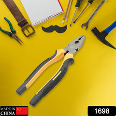 1698 Wire Beading Featured Repair Tool Serrated reliable efficacy Jaws Combination Cutting Plier, Sturdy Steel Combination Plier for Home & Professional Use 1pc