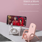 4814 Portable Mobile Phone Holder Fan Personal Fan Multi- Function Fan Handheld Charging Fan DeoDap