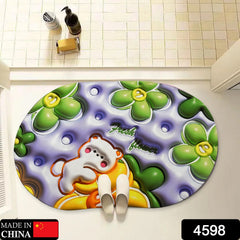 4598 Super Absorbent Floor Mat, Non Slip Bath Mat Easter Quick Dry Bath Mat Rug for Bathroom Bathtub fit Under Door