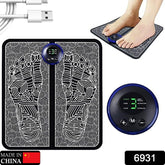 6931 EMS Foot Massager, Electric Feet Massager, Deep Kneading Circulation Foot Booster for Feet and Legs Muscle Stimulator, Folding Portable Electric Massage Machine