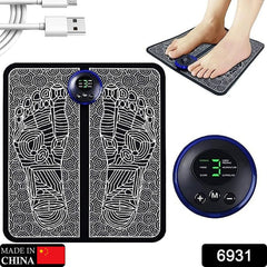 6931 EMS Foot Massager, Electric Feet Massager, Deep Kneading Circulation Foot Booster for Feet and Legs Muscle Stimulator, Folding Portable Electric Massage Machine