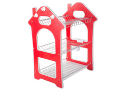 7795 Dish Rack for Kitchen 3 Layer Dish Drainer Rack Stainless Steel Crockery Holder Cutlery Plate Holder Glass Utensils Storage Organize