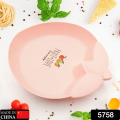 5758 Strawberry Shape Plate Dish Snacks / Nuts / Desserts Plates for Kids, BPA Free, Children’s Food Plate, Kids Bowl, Serving Platters Food Tray Decorative Serving Trays for Candy Fruits Dessert Fruit Plate, Baby Cartoon Pie Bowl Plate, Tableware (1 Pc)