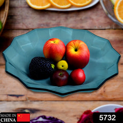 5732 Flower Shape Plastic Dinner / Fruit Plate / Tray / Snacks / Breakfast Plate friendly Plastic Plate for Kids Party Supplies Birthday Holiday Party Dinnerware Supplies (1 Pc)
