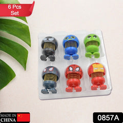 0739 Car Dashboard Spring Dancing Toys 6 pcs/Set Car Interior Decor Bounce Doll |Dancing Toy for car Dashboard | car Dashboard Accessories | (Dashboard Dancing Toy)