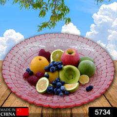 5734 Round Plastic Dinner Plate / Tray / Snacks / Breakfast Plate friendly Plastic Plate for Kids Party Supplies Birthday Holiday Party Dinnerware Supplies (1 Pc)