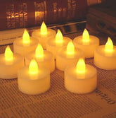 1222 Festival Decorative - LED Tealight Candles (White, 24 Pcs) DeoDap