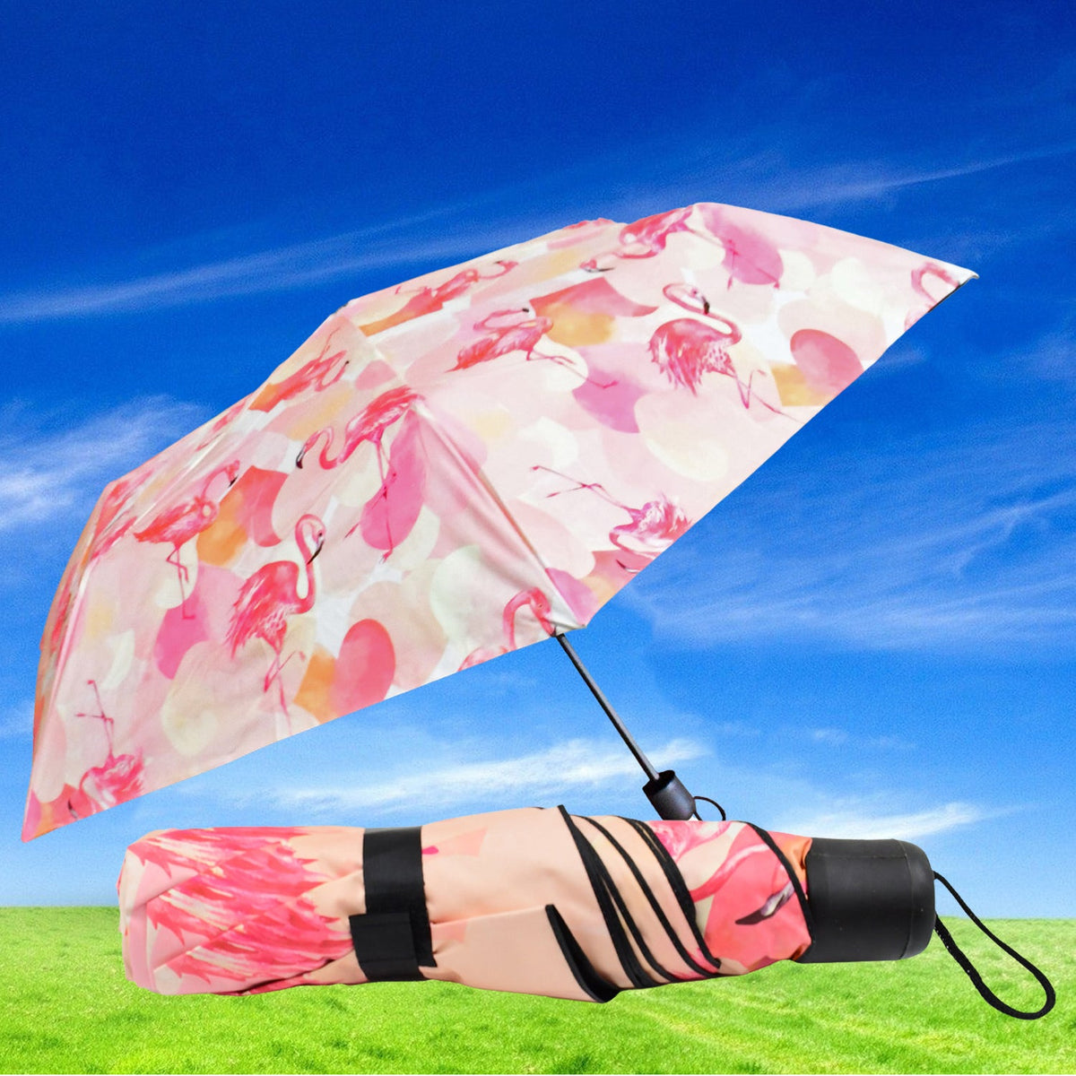 3-Fold Sun & Rain Protective Foldable Umbrella (1 Pc)
