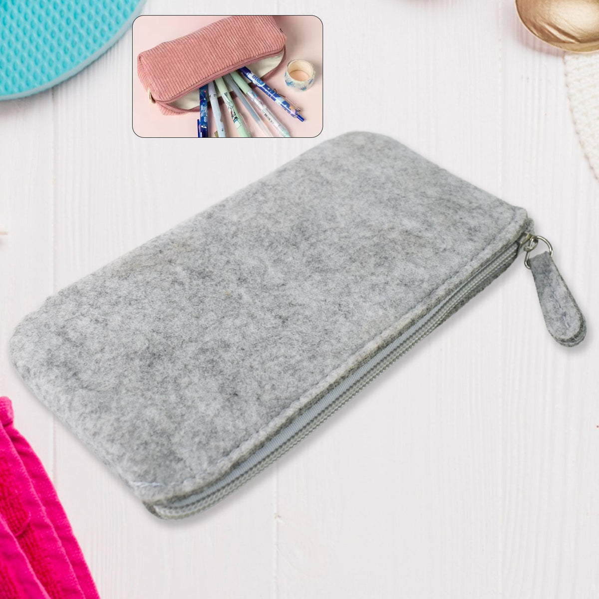 Pencil Cases Pouch, Multifunctional Letter Paper Bags, Zip Bag (1 Pc)