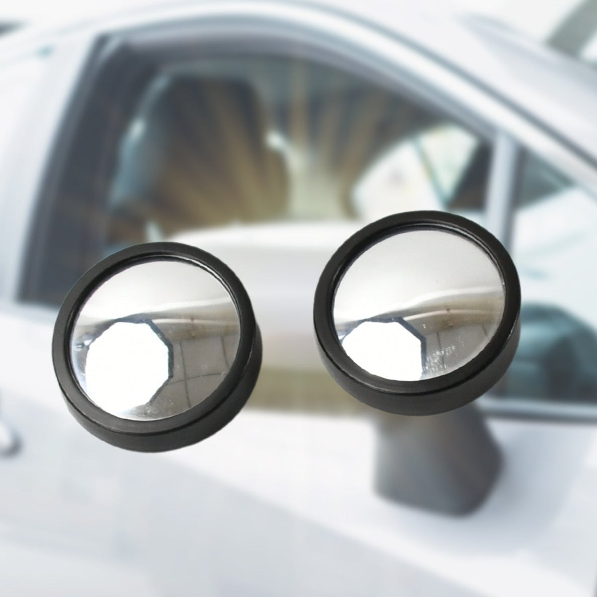 9538 Car Blind Spot Side Mirror Round HD Glass Blindspot Mirror Convex Rear View Mirror, Car Mirror Accessories Suitable to All Cars, Frameless Design (2 Pcs Set)
