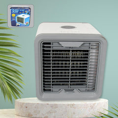 Mini Portable Air Cooler, Personal Space Cooler Easy to fill water and mood LED light and portable Air Conditioner Device Cool Any Space like Home Office (B -Grade) 