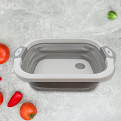 0098A Collapsible Cutting Board with Dish Tub Basket