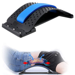 13109 Back Pain Relief Device Back Stretcher, Spinal Curve Back Relaxation Device, Multi-Level Lumbar Region Back Support For Lower & Upper Muscle Pain Relief, Back Massager For Bed Chair & Car (1 Pc)