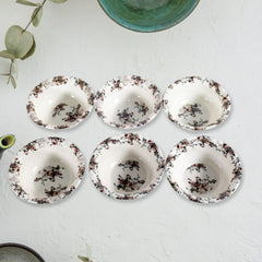 8225 Opera High Quality Plastic Ice-Cream Bowl, Home & Kitchen Serving Platter or Dessert Cup for Sundae, Sweets, Snacks, Fruit, Pudding, Nuts or Dip, Serving Bowls (Set of 6 pc)
