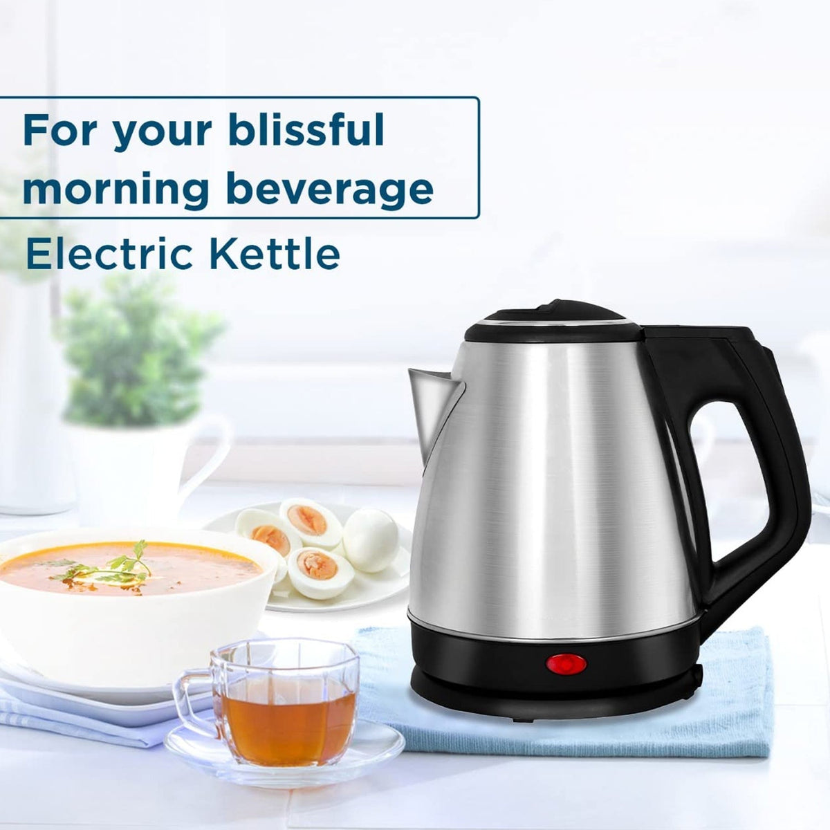 2151A Electric Kettle | Super fast Boiling | 2Litres | Water Tea Coffee Instant Noodles Soup DeoDap