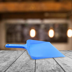 Dustpan with handle for various surfaces.