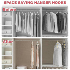 Multi-Functional Plastic Triangle Hanger Connector Hooks 5 Pcs Set