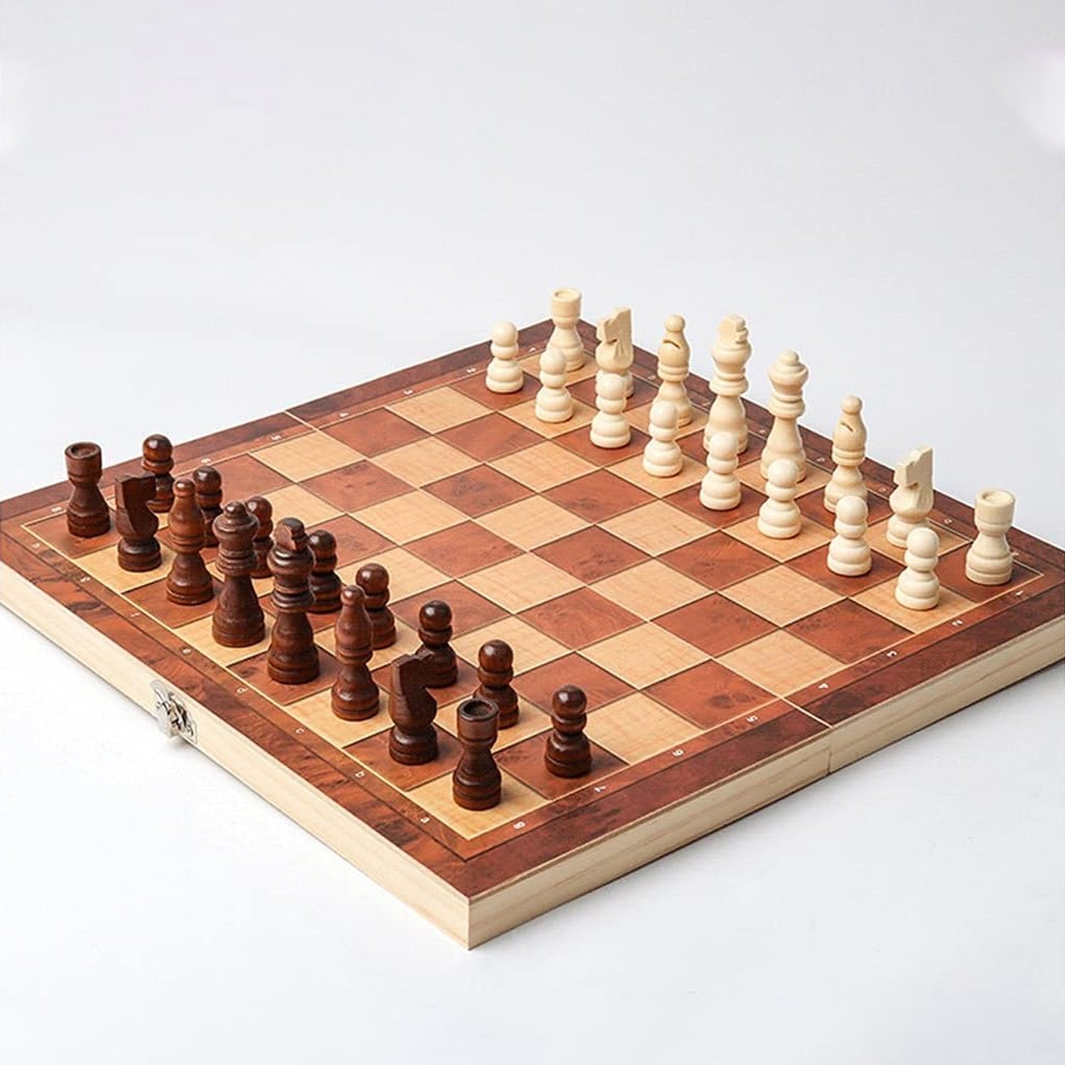 Foldable Wooden Chess Board Set (30 × 30 Cm / 1 Set)