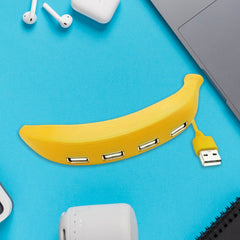 Banana Shape USB Hub, 2.0 Hub USB Splitter, 4-Port USB Hub (1 Pc)