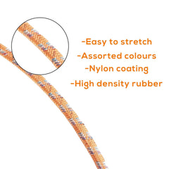 9100 Multipurpose Ultra Flexible Bungee Rope / Luggage Strap / Bungee Cord High Strength Elastic Bungee, Shock Cord Cables, Luggage Tying Rope with Hooks (2 Mtr)