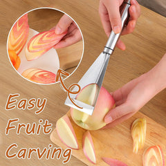 Stainless Steel Fruit Carving Knife - V Shape Channel Knife Tool (1 Pc)