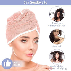 Hair Drying Magic Hair Cap Towel Wrap for Women Bath Towels (1 pc), Hair accessories