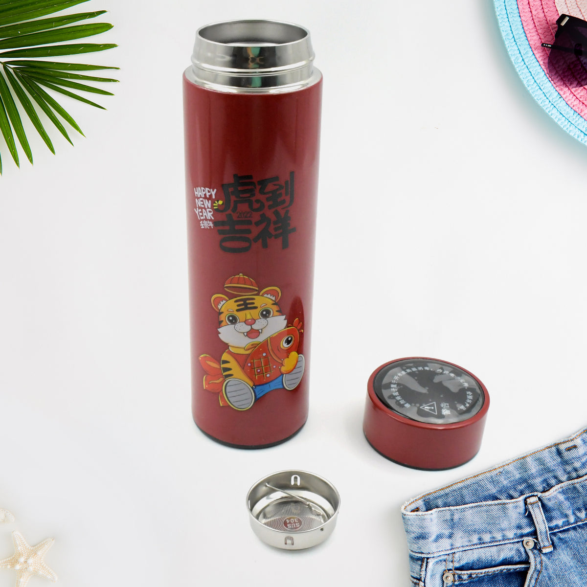 0697 SMART VACUUM INSULATED WATER BOTTLE WITH LED TEMPERATURE DISPLAY ( B Grade Brown Box )
