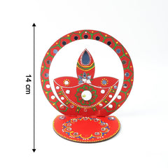 Wooden Decorative Puja Diya Stand