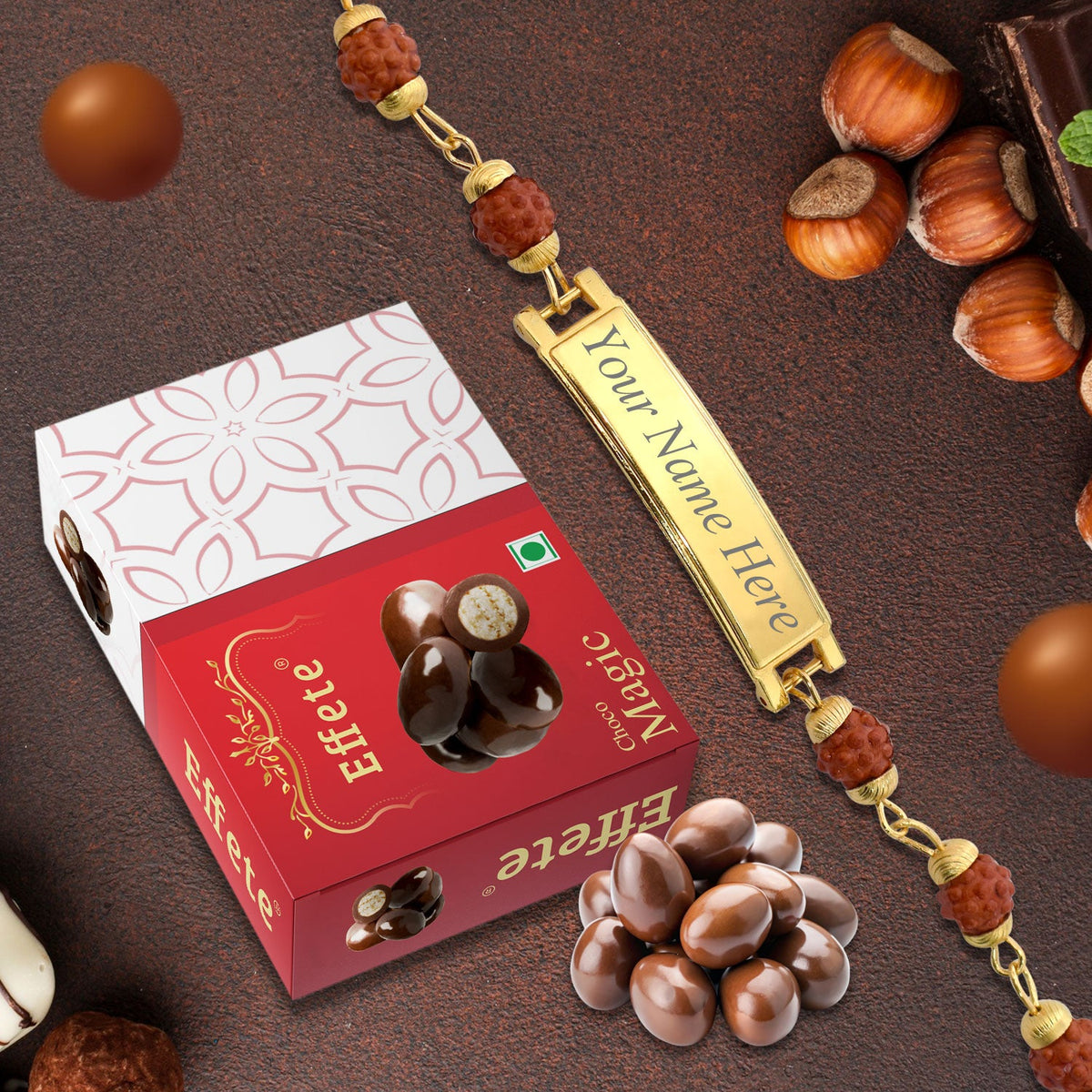Sweet and Stylish Customized Bracelet & Delicious Chocolate Combo Gift Set"