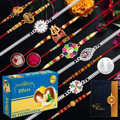 10 rakhi combo set