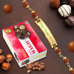 Elegant Duo Personalized Bracelet & Gourmet Chocolate Gift Combo