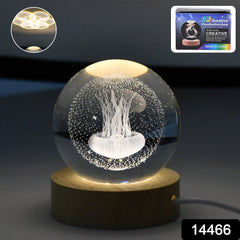 Mushroom 3D Crystal Ball lamps With Base (1 Pc)