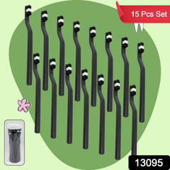 Plastic Toothbrush With Plastic Round Box (15 pcs Set)