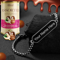 Customized Bracelet & Delicious Chocolate Combo Special For Gift
