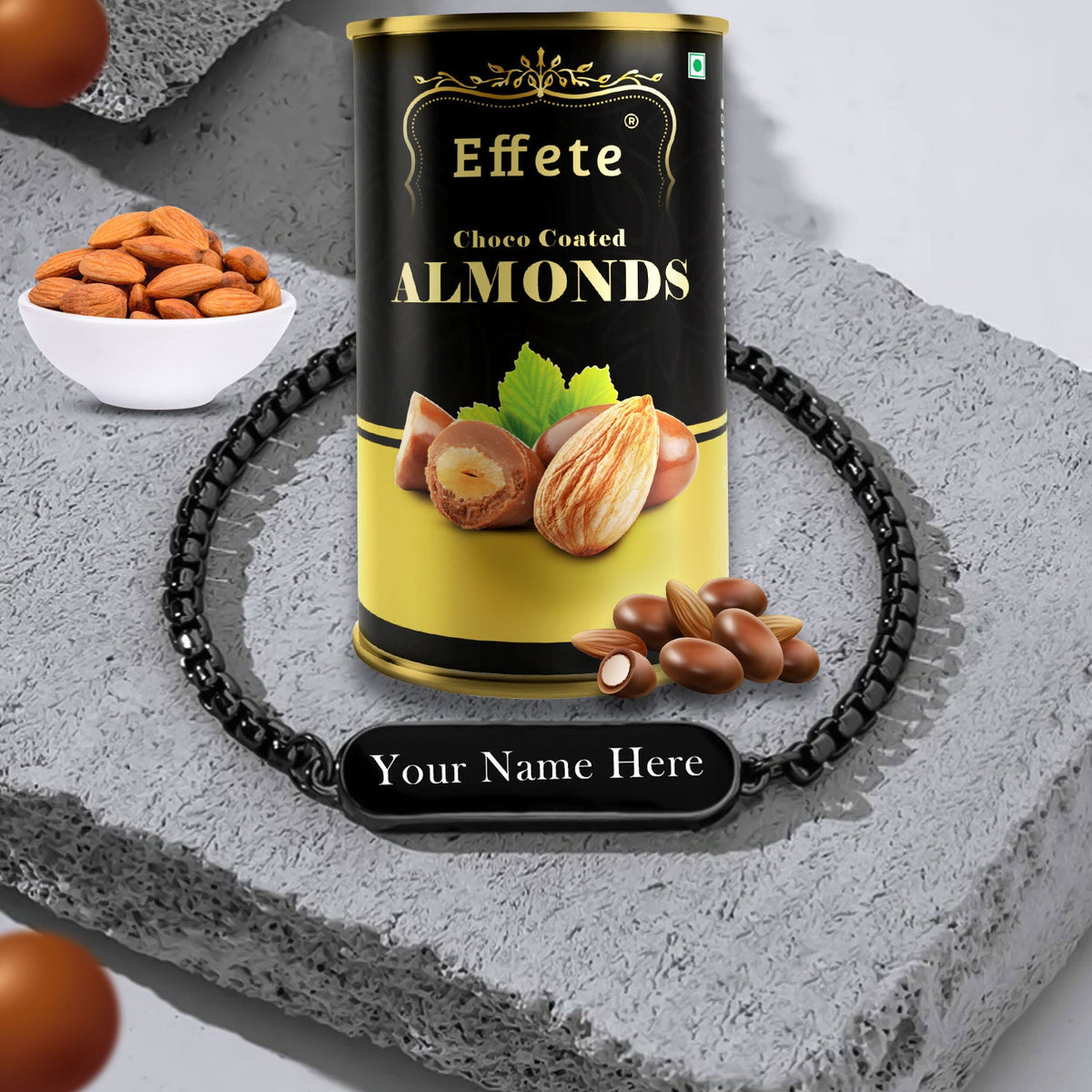 Sweet and Stylish Customized Bracelet & Delicious Chocolate Combo Gift Set"