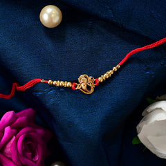Ganesh And Turtle Golden Color 2 Rakhi With Coffee Camera Lens Mug With Coffee Camera Lense Mug ,Silver Color Pooja Coin, Roli Chawal & Greeting Card