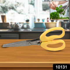 Multifunction Vegetable Stainless Steel Herbs Scissor With 3 Blades (1 Pc)