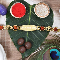 Om And Rudraksh Personalized Bracelet