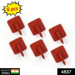 Self Adhesive Sticker Wall Hooks (Pack Of 6)