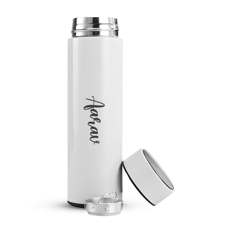 0726 Customized/Personalized Stainless Steel Smart Water Bottle with Smart LCD Temperature Touch Screen | Gifting Custom Name Water Bottle | Gifts for Boyfriend/Girlfriend/Employee | 500ML