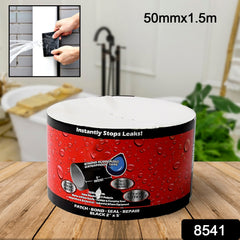 8541 leak Proof Tape, Sealing Tape Stickers Water Leakage Stopper Block Quick Pipe Fix PVC Waterproof Strong Adhesive DIY Home Garden Sticker Tapes (50mmx1.5m)