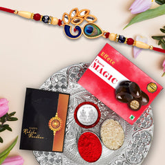 rakhi combo with pooja thali
