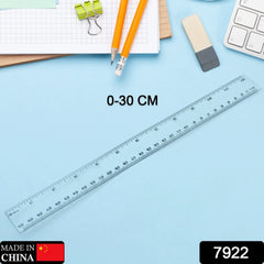 Transparent Ruler, Plastic Rulers, For School Classroom, Home, Or Office (30 Cm)