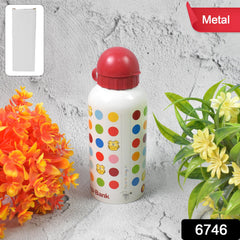 Aluminium, Metal Sports Water Bottle, 1 Pc (Capacity 350 ML Approx)