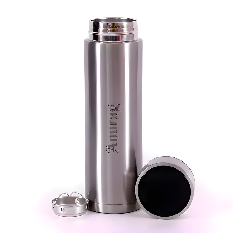 0726 Customized/Personalized Stainless Steel Smart Water Bottle with Smart LCD Temperature Touch Screen | Gifting Custom Name Water Bottle | Gifts for Boyfriend/Girlfriend/Employee | 500ML