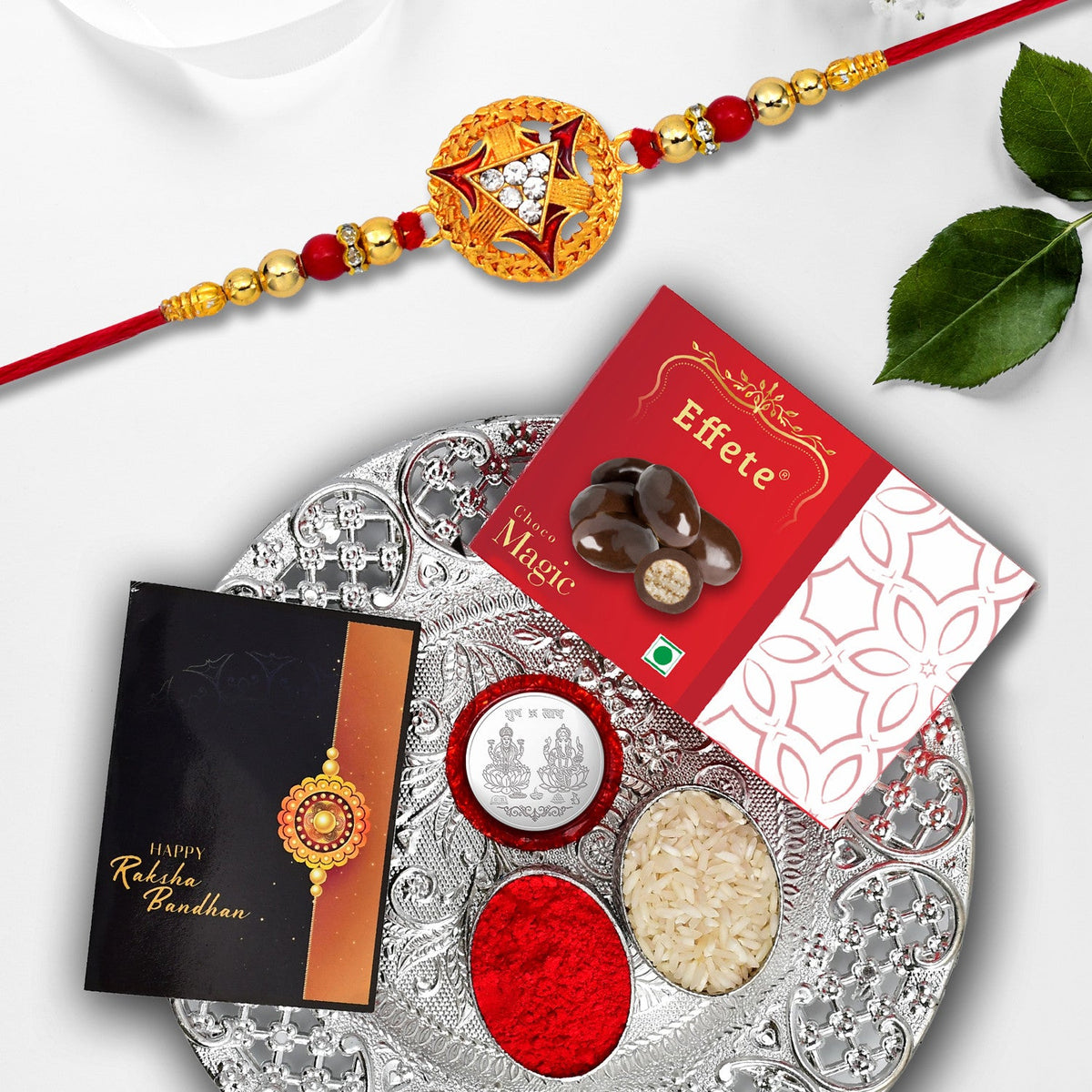 golden rakhi combo