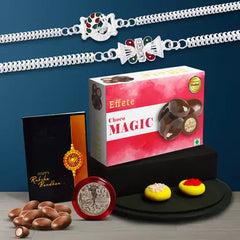 silver rakhi combo