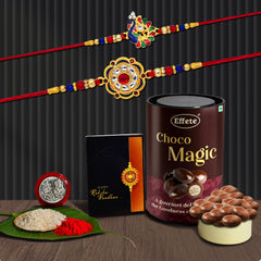 Floral Design Rakhi For Brother | Mor Rakhi | Peacock Rakhi | Royal Peacock Rakhi (K2_12+13_CM)