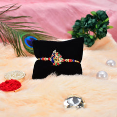 Mor Pankh Rakhi combo Gift For Brother with center filled chocolate | Peacock Rakhi | Rakhi Gift for Brother/Sister | Bracelet Rakhi | Rakhi Set Of 2 (K2_297+298_CD)